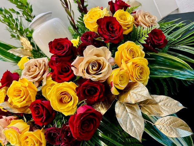 Twilight Beauty Cremation Urn Flowers