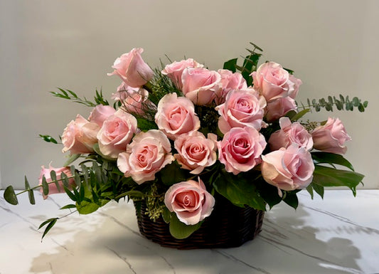 Timeless Roses Basket