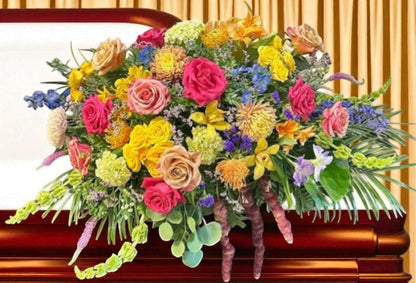 Radiant Farewell Casket Flowers