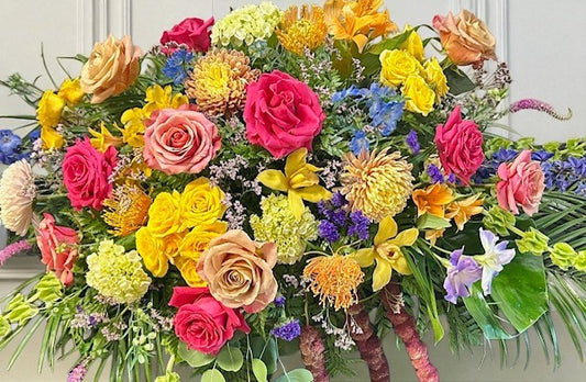 Radiant Farewell Casket Flowers