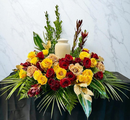 Twilight Beauty Cremation Urn Flowers